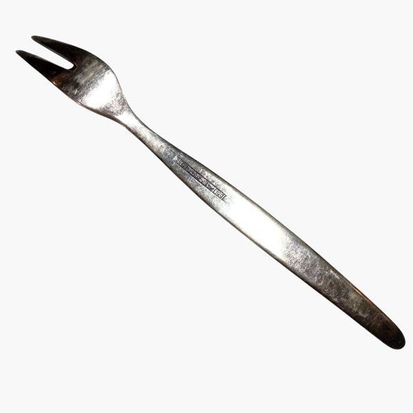 Kleeblatt Rose Two Prong Fork Condiment Appetizer Vintage Silver - Picture 3 of 7